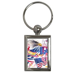 United States Of America Usa  Images Independence Day Key Chains (rectangle)  by BangZart