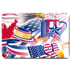 United States Of America Usa  Images Independence Day Large Doormat  by BangZart