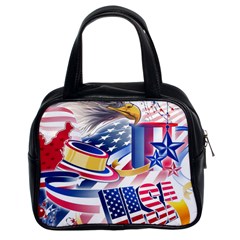 United States Of America Usa  Images Independence Day Classic Handbags (2 Sides) by BangZart