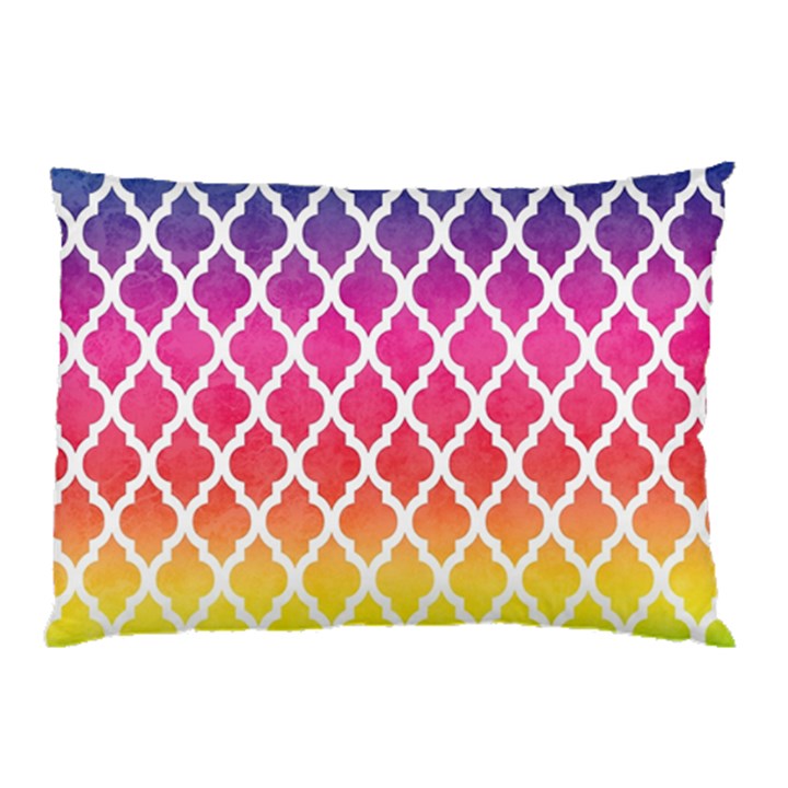 Colorful Rainbow Moroccan Pattern Pillow Case