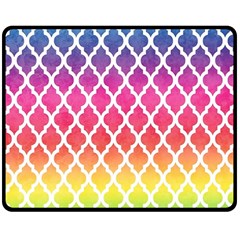 Colorful Rainbow Moroccan Pattern Double Sided Fleece Blanket (medium)  by BangZart