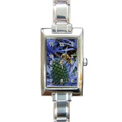 Chihuly Garden Bumble Rectangle Italian Charm Watch by BangZart