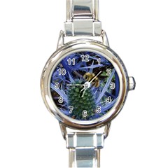 Chihuly Garden Bumble Round Italian Charm Watch by BangZart