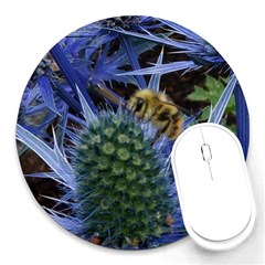 Chihuly Garden Bumble Round Mousepads by BangZart