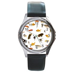 Goldfish Round Metal Watch by BangZart