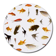 Goldfish Round Mousepads by BangZart