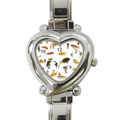 Goldfish Heart Italian Charm Watch by BangZart