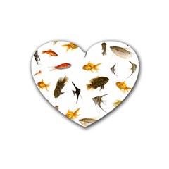 Goldfish Rubber Coaster (heart)  by BangZart