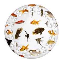 Goldfish Round Filigree Ornament (two Sides) by BangZart