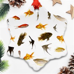 Goldfish Snowflake Ornament (two Sides) by BangZart