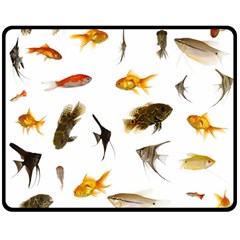 Goldfish Double Sided Fleece Blanket (medium)  by BangZart