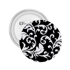 Vector Classicaltr Aditional Black And White Floral Patterns 2 25  Buttons by BangZart