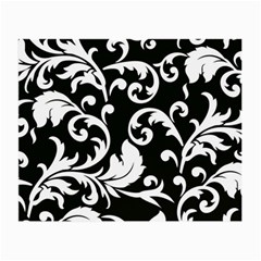 Vector Classicaltr Aditional Black And White Floral Patterns Small Glasses Cloth (2-side) by BangZart