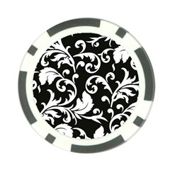 Vector Classicaltr Aditional Black And White Floral Patterns Poker Chip Card Guard (10 Pack) by BangZart