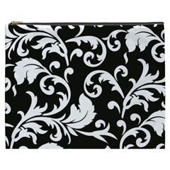 Vector Classicaltr Aditional Black And White Floral Patterns Cosmetic Bag (xxxl)  by BangZart