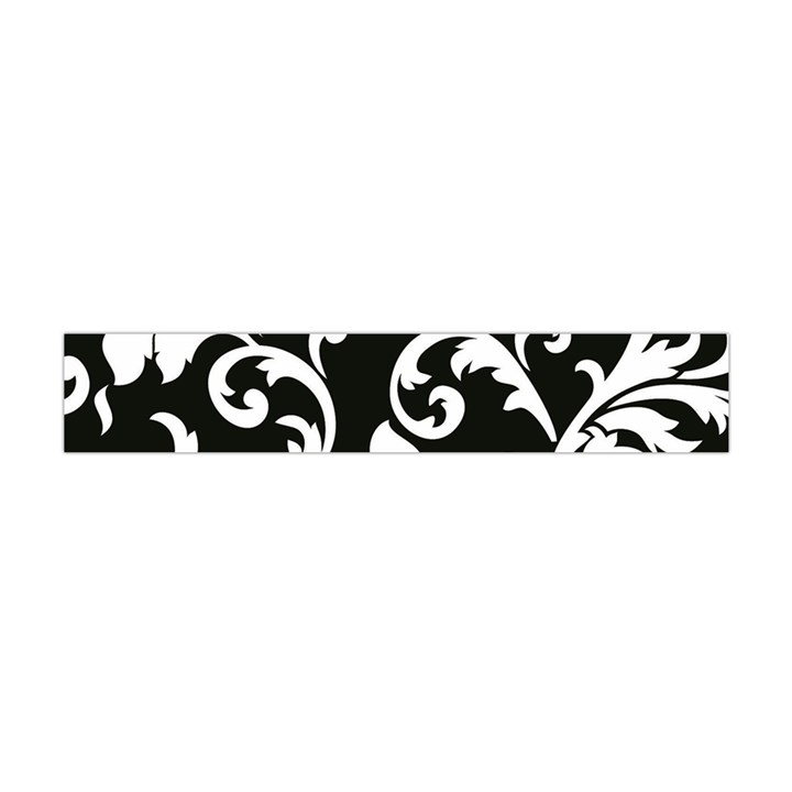 Vector Classicaltr Aditional Black And White Floral Patterns Flano Scarf (Mini)