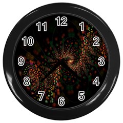 Multicolor Fractals Digital Art Design Wall Clocks (black) by BangZart