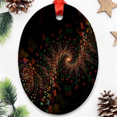 Multicolor Fractals Digital Art Design Oval Ornament (two Sides) by BangZart