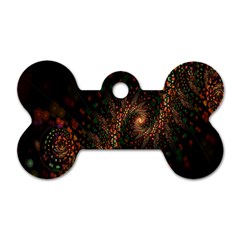 Multicolor Fractals Digital Art Design Dog Tag Bone (one Side) by BangZart