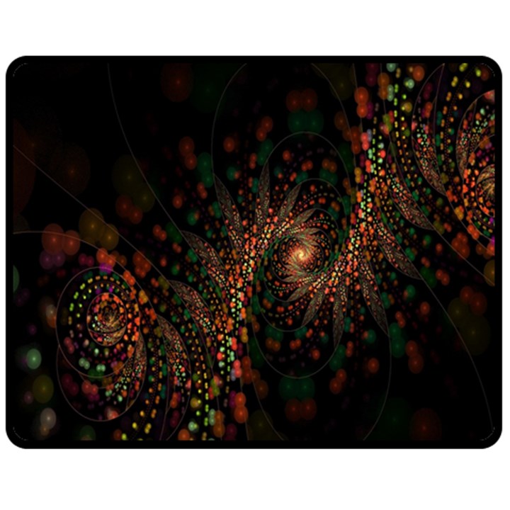 Multicolor Fractals Digital Art Design Fleece Blanket (Medium) 