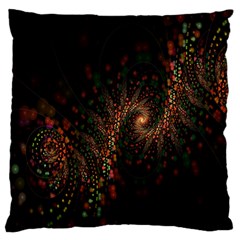 Multicolor Fractals Digital Art Design Large Cushion Case (one Side) by BangZart