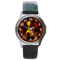 Cute 3d Dog Round Metal Watch by BangZart