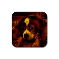 Cute 3d Dog Rubber Coaster (square)  by BangZart