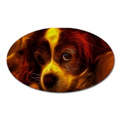 Cute 3d Dog Oval Magnet by BangZart