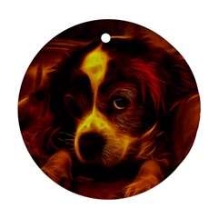 Cute 3d Dog Round Ornament (two Sides) by BangZart