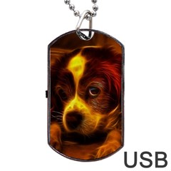 Cute 3d Dog Dog Tag Usb Flash (one Side) by BangZart