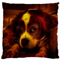 Cute 3d Dog Large Flano Cushion Case (one Side) by BangZart