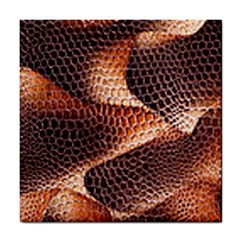 Snake Python Skin Pattern Tile Coasters by BangZart