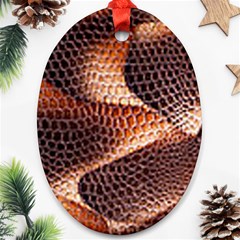 Snake Python Skin Pattern Ornament (oval) by BangZart