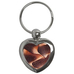 Snake Python Skin Pattern Key Chains (heart)  by BangZart