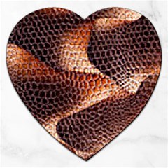 Snake Python Skin Pattern Jigsaw Puzzle (heart) by BangZart