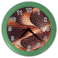 Snake Python Skin Pattern Color Wall Clocks by BangZart