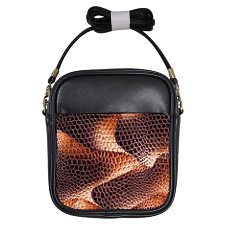 Snake Python Skin Pattern Girls Sling Bags