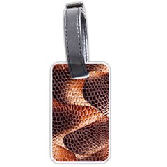 Snake Python Skin Pattern Luggage Tags (one Side)  by BangZart