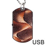 Snake Python Skin Pattern Dog Tag USB Flash (Two Sides) Front