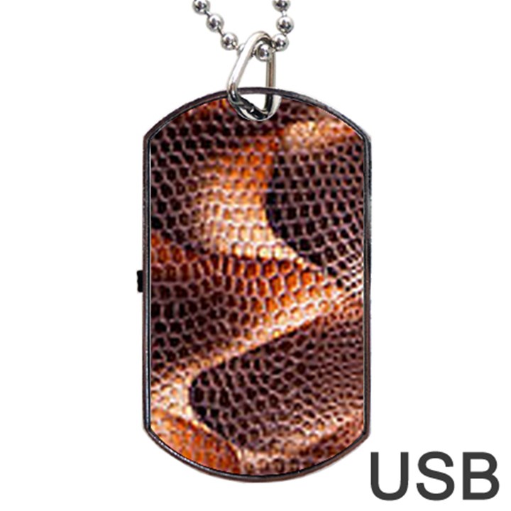 Snake Python Skin Pattern Dog Tag USB Flash (Two Sides)