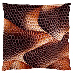 Snake Python Skin Pattern Large Cushion Case (two Sides) by BangZart