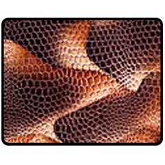 Snake Python Skin Pattern Double Sided Fleece Blanket (medium)  by BangZart