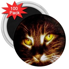 Cat Face 3  Magnets (100 Pack)