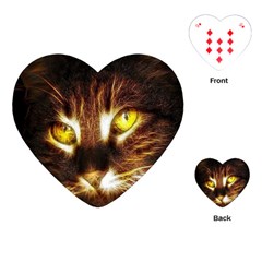 Cat Face Playing Cards (heart)  by BangZart