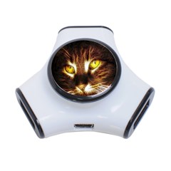 Cat Face 3-port Usb Hub by BangZart