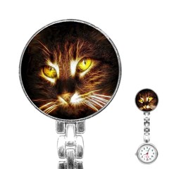 Cat Face Stainless Steel Nurses Watch by BangZart