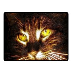 Cat Face Double Sided Fleece Blanket (small)  by BangZart