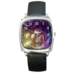 Cartoons Video Games Multicolor Square Metal Watch by BangZart