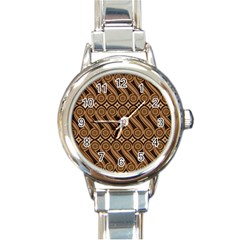 Batik The Traditional Fabric Round Italian Charm Watch by BangZart