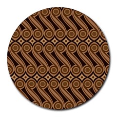 Batik The Traditional Fabric Round Mousepads by BangZart